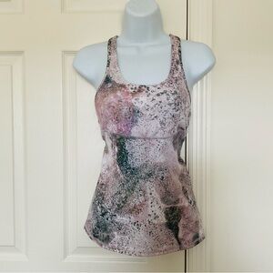 Lululemon Womens Racerback Mesh Keyhole Tank Top Built in Bra Multicolor 4